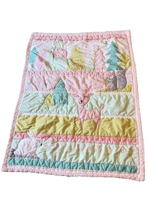 Manta acolchada reversible para bebé Cloud Island Forest Animals 40 X 31"" Foto 1 de 4