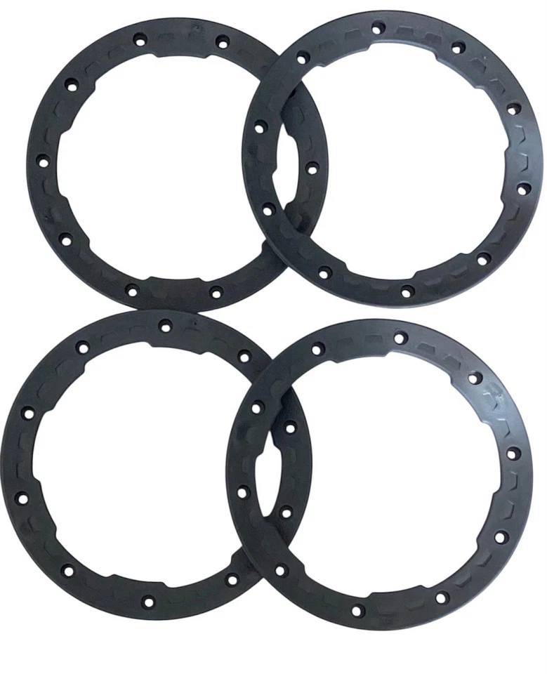 KM 4 Stk. Felgenringe / Beadlock außen grau HPI Baja, Losi 5ive-T, FG, u.a. NEU - Bild 1 von 1