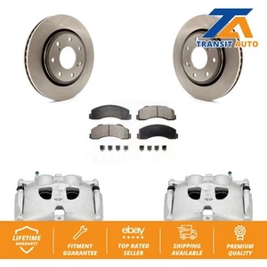 Front Brake Caliper Rotor Ceramic Pad Kit For 10-11 Ford F-150 With 7 Lug Wheels - Picture 1 of 1
