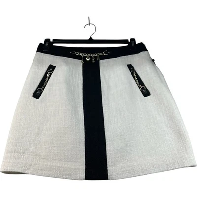 Karl Lagerfeld Skirt Womens Size 8 White Black Emebellished - Image 1 of 4