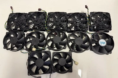 Konvolut 12x Gehäuselüfter 92mm + 80mm 4pin PWM Foxconn Delta AVC - Bild 1 von 2