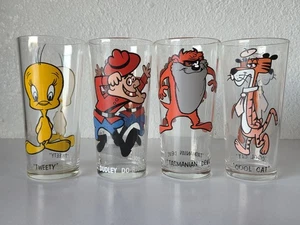 VTG 1973 Pepsi Collector Series Tweety Dudley Tasmanian Devil & Cool Cat Glasses - Picture 1 of 8