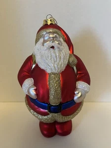Studio 56 9" Glas Weihnachtsmann Ornament handbemalt Vintage Weihnachtsdeko  - Bild 1 von 16