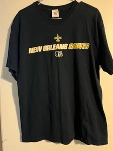 Herren NFL Schwarz New Orleans Saints Kurzarm T-Shirt L - Bild 1 von 4
