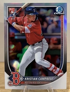 2025 Bowman Chrome - Kristian Campbell #58 Red Rookie (RC) - Bild 1 von 2