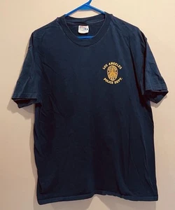 Camisa LAPD Adulto L Policías DEPTO DE POLICÍA DE LOS ANGELES Academia Manga Corta Azul Marino - Imagen 1 de 13