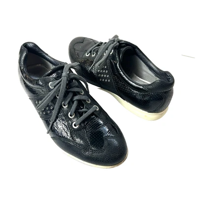 Zapatos ECCO para mujer talla EU 37 US 6.5 informales Oxford con cordones cuero negro metálico Foto 1 de 4