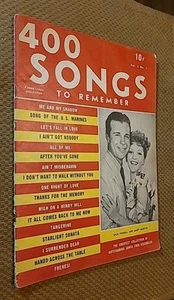 400 Songs to Remember Magazine Vol 2 #3 VTG (1943) Dick Powell and Mary Martin - Picture 1 of 8
