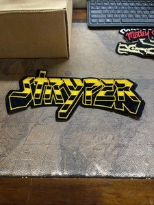 Stryper Iron On Patch Embroidered Vintage Large 10” Yellow & Black Attack 80's - Picture 1 of 12