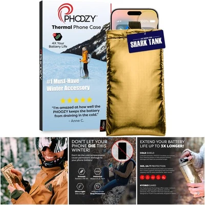 Funda de teléfono grande aislada extiende la duración de la batería 3X clima frío esquí Foto 1 de 4