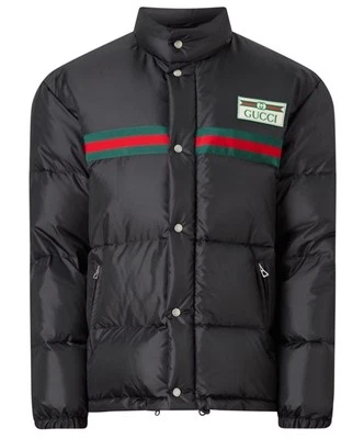 New $2900 Gucci Men’s Light Nylon Puffer Coat Jacket Black 44 US/54 Eu - Image 1 of 4