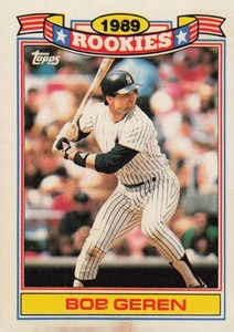 1990 Topps 1989 Rookies Commemorative Set Card #9 Bob Geren Catcher Yankees - Picture 1 of 2