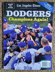 Los Angeles Times Dodgers 2025 World Series Champions Commemorative Back-To-Back - Picture 1 of 6