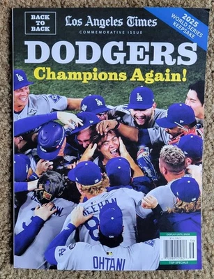 LA Times Dodgers 2025 MLB World Series Champion Commemorative Issue Back-To-Back - Image 1 of 4