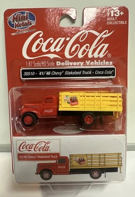 Mini Metals HO Scale Coca-Cola 41/46 Chevy Box Stakebed Truck #30510 - Image 1 of 4