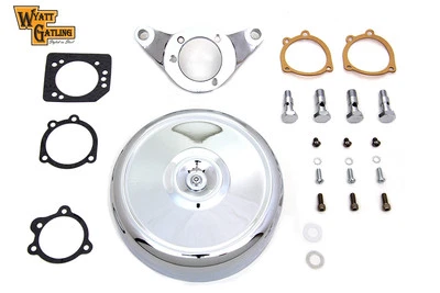 Conjunto de filtro de aire cromado Wyatt Gatling para Harley Davidson Foto 1 de 4