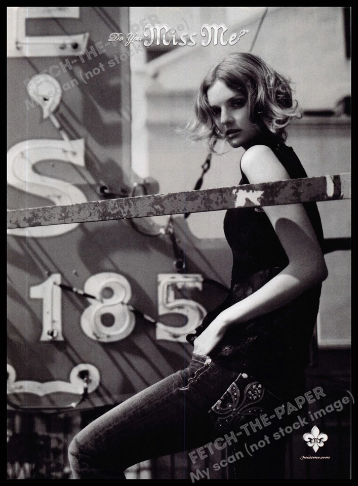 Miss Me Jeans 2010s Magazine Print Advertisement 2013 Old City Sign - Image 1 of 1