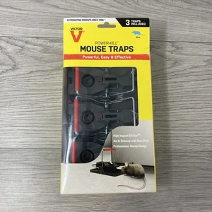 Victor M393 Power-Kill Easy Set Mouse Traps - 3 Reusable Traps OPEN BOX / NEW - Picture 1 of 8