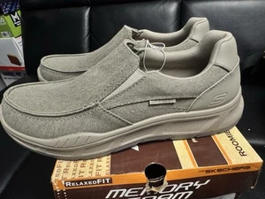 Skechers Cohagen Taupe Mens Casual Relaxed Fit Slip-On - Picture 1 of 5
