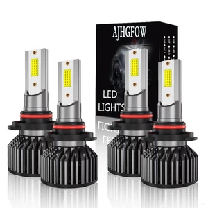9006 9005 LED Headlights Kit Combo Bulbs 8000K High Low Beam Super White Bright - Picture 1 of 11
