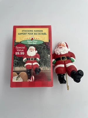 De Colección Hallmark Keepsake Papá Noel Navidad Vacaciones Medias Soporte 1988 Foto 1 de 2