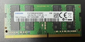 16GB Samsung 2Rx8 RAM DDR4 M471A2K43BB1-CPB PC4-2133P Laptop Memory SO-DIMM - Picture 1 of 2