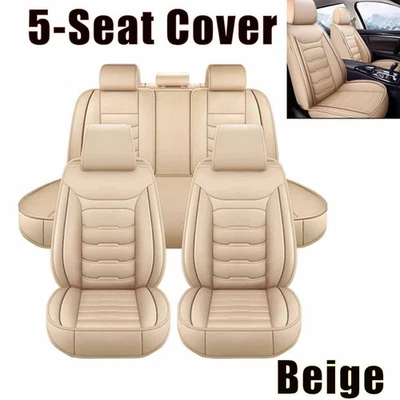 For Toyota For Tacoma Car Seat Cover Full Set Leather 5-Seats Front +Rear Foto 1 de 4