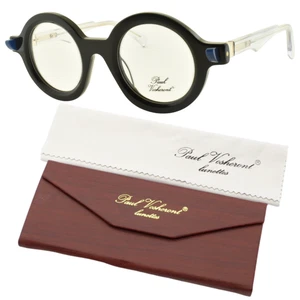 NEU!! PAUL VOSHERONT PV 1276 C1 46-24-145 Schwarz Rund Vollrand Optik Rahmen - Bild 1 von 7