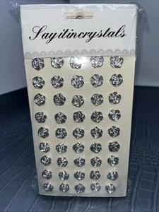 Say It In Crystals Silver Roses 12 Pack Of 40 Roses On Each Sheet - Picture 1 of 5