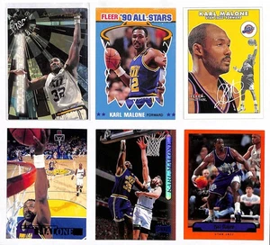 Karl Malone 6 Card Lot NBA Utah Jazz HoF Beam Team, Fleer 1990 Sticker Topps MVP - Picture 1 of 1