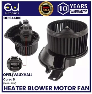 HEATER BLOWER MOTOR FAN FOR VAUXHALL CORSA D MK3 06-14 CORSA E MK4 14-20 ADAM - Picture 1 of 14