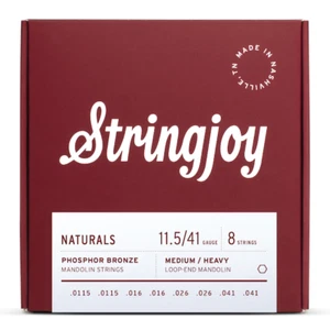 Stringjoy Naturals Phosphor Bronze Mandolin strings; med/heavy 11.5-41 - Picture 1 of 1