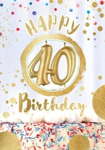 Great Cards 40. Geburtstag Glückwunschkarte mit Musik und Kerzen ausblasen - Bild 1 von 2