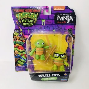 Playmates TMNT Teenage Ninja Turtles Mutant Mayhem Leo Donnie TOTS (bersaglio) NUOVO - Foto 1 di 6