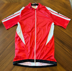 Endura FS260-Pro Cycling Jersey Red/White Reflective Short Sleeve Pocket Men's L