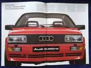 AUDI Quattro 2,2 Liter 200 PS Prospekt, 10.1984 - Bild 1 von 6