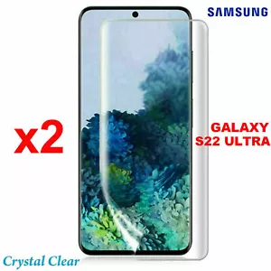 2pcs Soft Full Screen Protector for Samsung Galaxy S22 ULTRA Clear PET Film - Picture 1 of 1