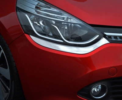 Cromo Faro Delantero Ajuste Faros Cubiertas Para Renault clio iv (2012-16) - Imagen 1 de 4