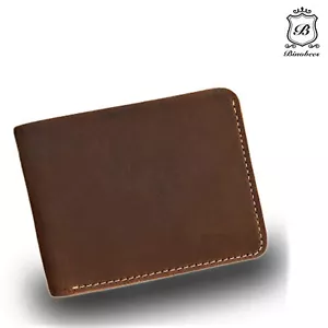 Leather Slim Bifold Wallet for Mens with Card Slots - Picture 1 of 15