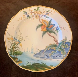 Caraibes by Gien Round Platter 12 3/8" x  1  1/4"  Serving - Picture 1 of 6