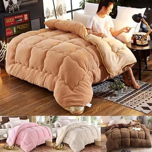 Thickened Lambswool Blanket Winter Soft Warm Bed Quilt Bedding Household Room - Picture 1 of 16