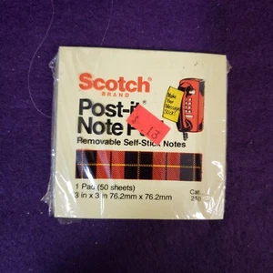Vintage Post-it Notizblock versiegelt Neu aus altem Lagerbestand 50 Blatt 3x3 Wandtelefon Neupreis - Bild 1 von 3