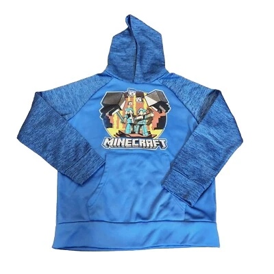 Suéter con Capucha Pullover Juvenil Minecraft Azul Talla Grande 10/12 Jinx Azul Real  Foto 1 de 4