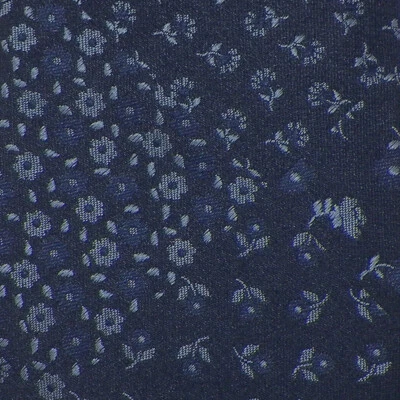 Corbata de poli seda tejida floral azul marino para hombre John Varvatos Italia nueva con etiquetas Foto 1 de 3