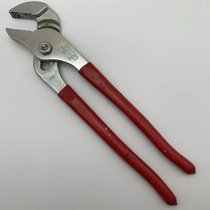Vintage Stanley Groove Joint Pliers 84-139 Silver Red Channel Lock 10 Inch Japan - Picture 1 of 8