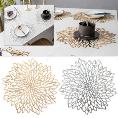 4/6/8er Set Rund PVC Platzset Tischsets Platzdeckchen Abwaschbar Platzdecke 38cm - Bild 1 von 4