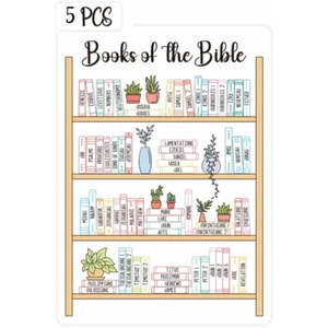 5/8 Pcs Bible Reading Tracker Bookmark Stickers For Old And New Testaments _mo - Photo 1/15