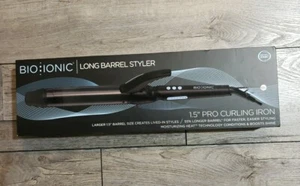 BIO IONIC 1.5" Long Barrel Styler, Curling Iron ST-CL-1.5-YSC, Tested Working - Picture 1 of 16