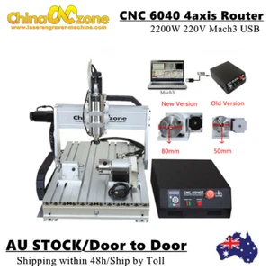 Router CNC 6040 4 ejes 2200W grabado CNC corte Mach3 control volante USB AU - Imagen 1 de 11