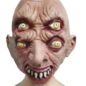 Halloween Masquerade Latex Creepy 4-eyes Ghost mask party Cosplay Costumes Props - Picture 1 of 8